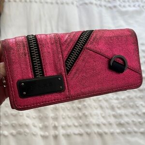 L.A.M.B. Vibrant Pink Wallet with Black Accents